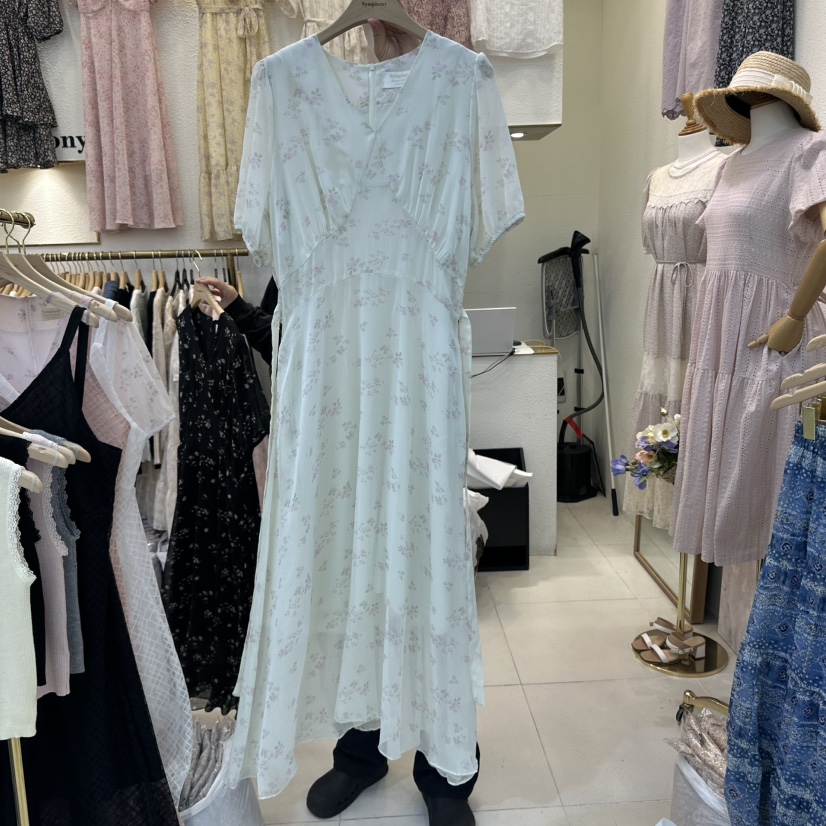 SYMPHONY韓國㊣直郵東大門代購女裝新品推薦25春夏連衣裙V領SYMPHONY連衣裙圖色2