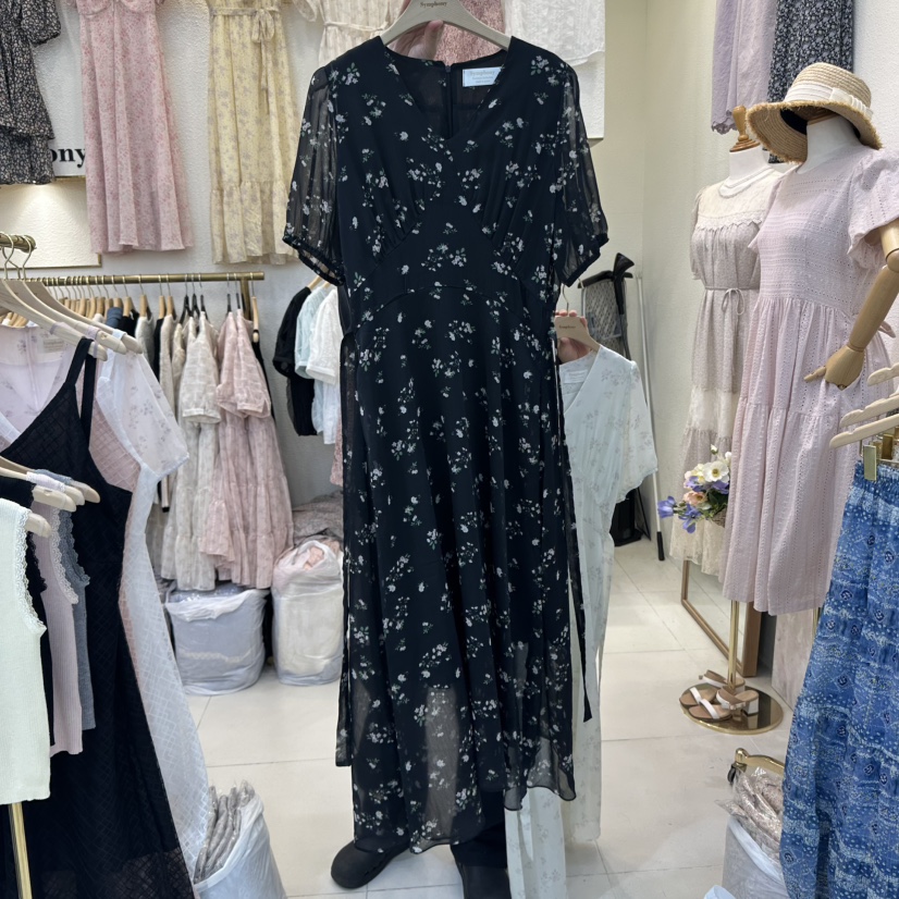 SYMPHONY韓國㊣直郵東大門代購女裝新品推薦25春夏連衣裙V領SYMPHONY連衣裙圖色3