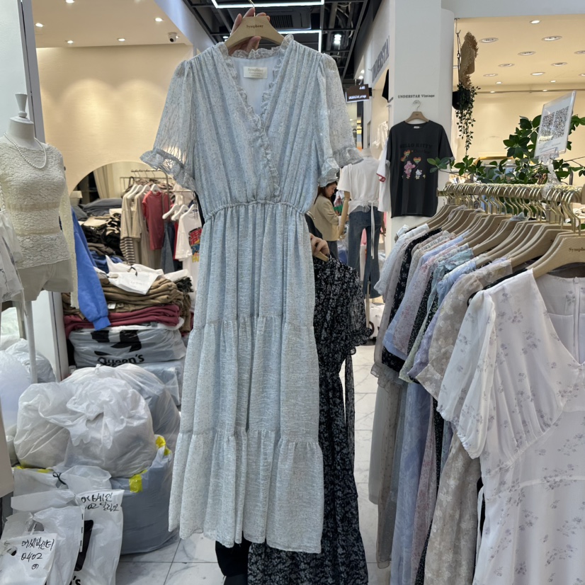 SYMPHONY韓國直郵㊣女裝新款熱賣時尚25春夏推薦連衣裙含腰帶SYMPHONY連衣裙圖色2