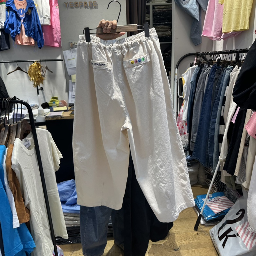 YESFREE直郵韓國代購㊣女裝新款熱賣25春夏休閑時尚人氣休閑褲YESFREE休閑褲