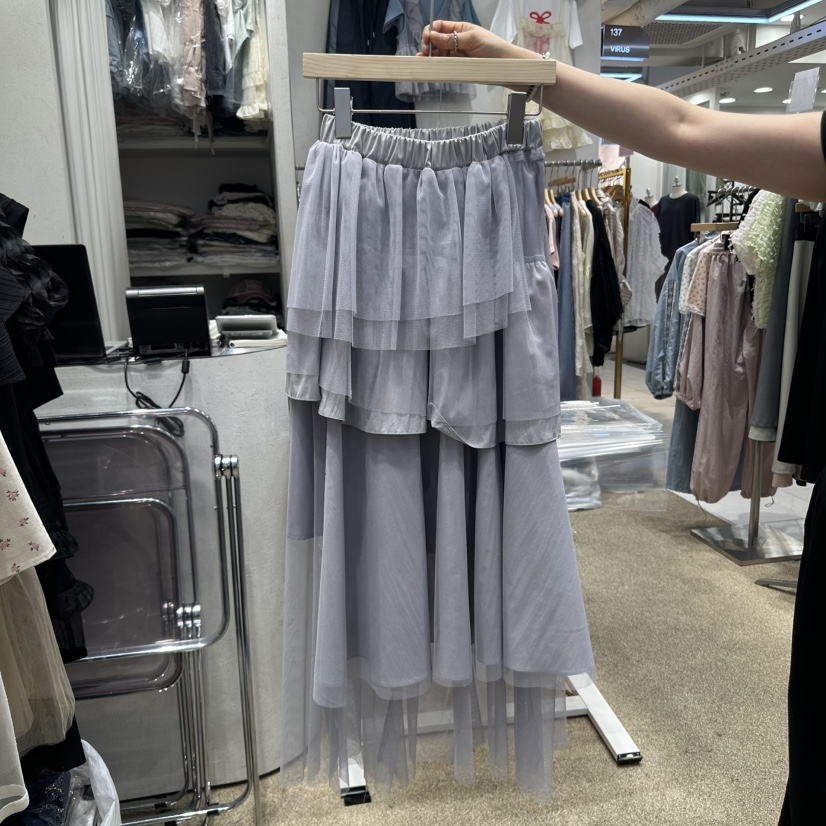 VIRUS韓國直郵㊣東大門實拍女裝新品休閑時尚熱賣25春夏長裙VIRUS長裙