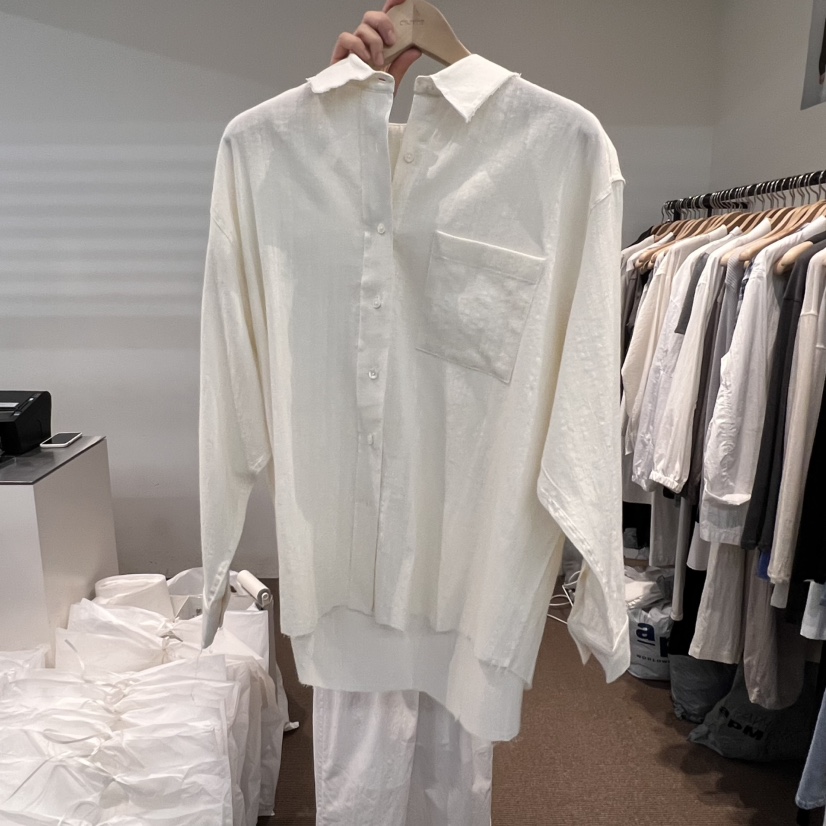 OBJECT韓國直郵㊣女裝新款熱賣休閑人氣25春夏時尚襯衫蕾絲衫OBJECT襯衫/蕾絲衫圖色1