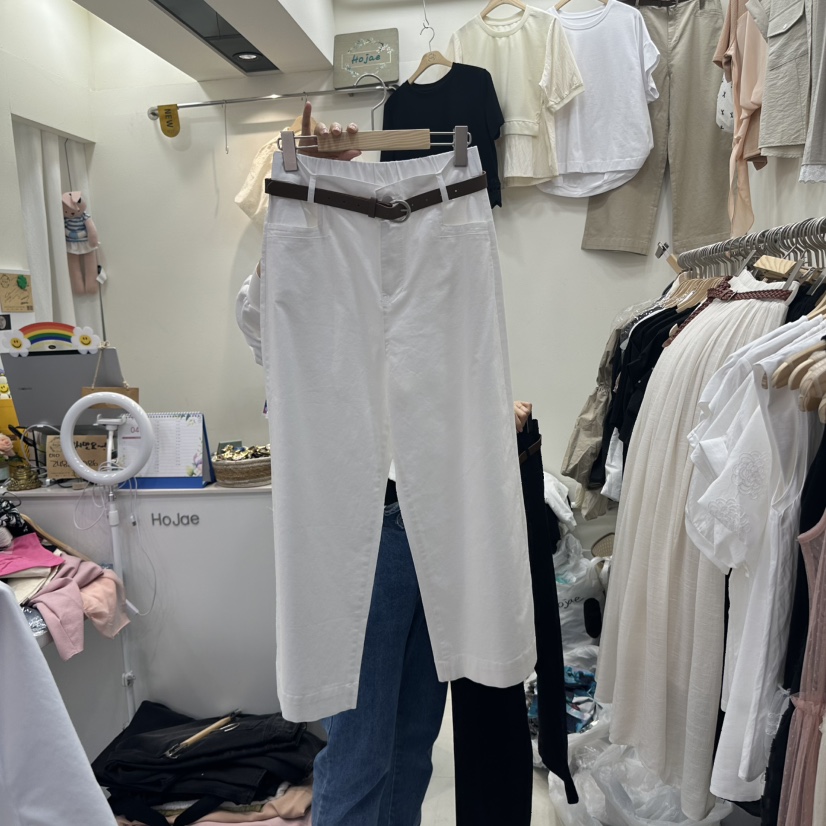HOJAE韓國直郵㊣女裝新款時尚休閑25春夏熱賣推薦人氣休閑褲MID-LEVEL JUMP休閑褲