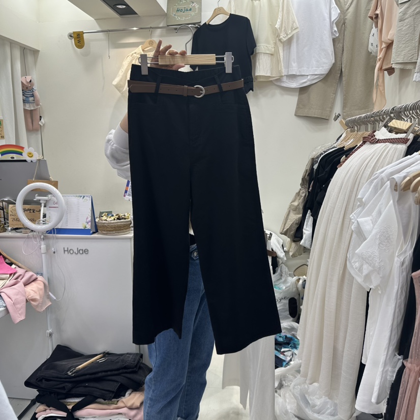 HOJAE韓國直郵㊣女裝新款時尚休閑25春夏熱賣推薦人氣休閑褲MID-LEVEL JUMP休閑褲圖色2