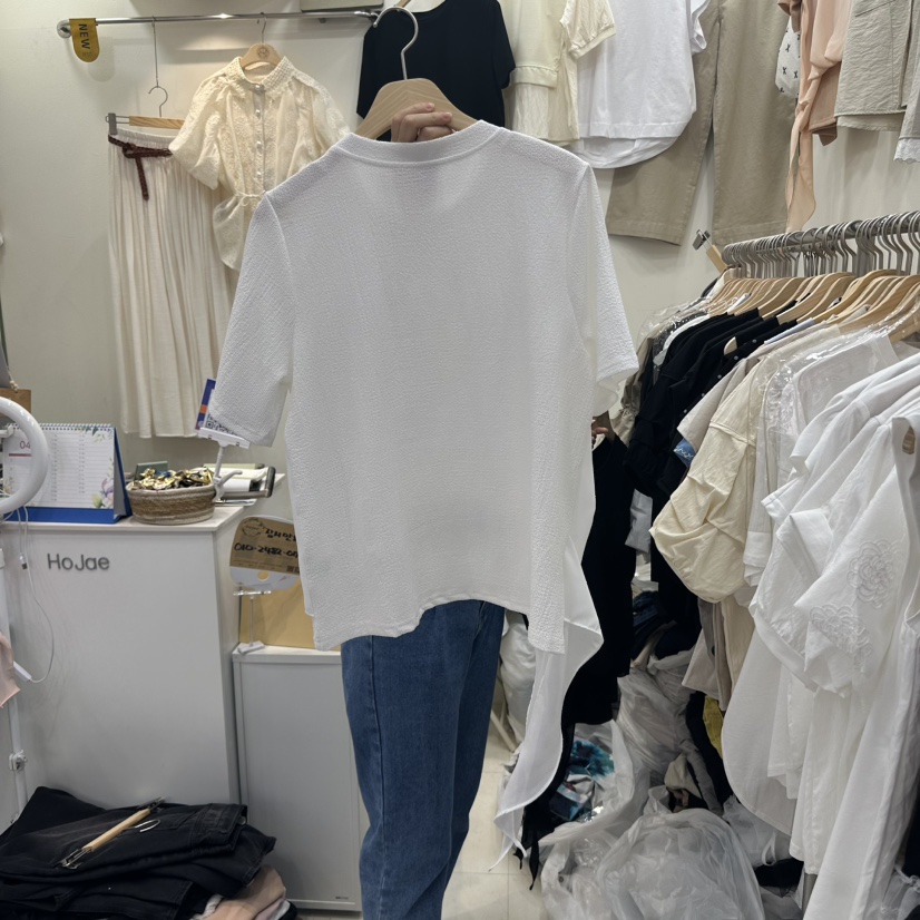 HOJAE韓國㊣直郵東大門代購女裝新品休閑推薦熱賣人氣25春夏T恤MID-LEVEL JUMPT恤