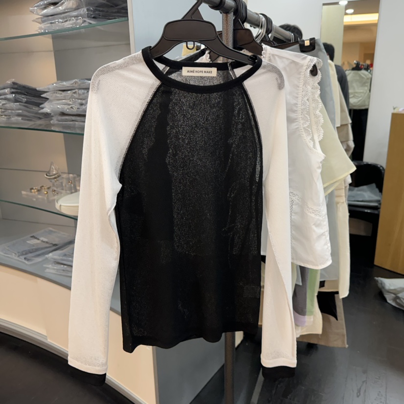 AIME HOPE MAKE直郵韓國代購㊣女裝新品人氣熱賣推薦長袖T恤AIME HOPE MAKE長袖T恤圖色3