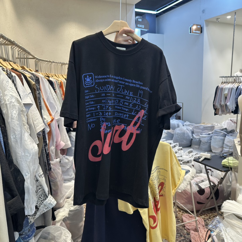 THE LINE-Q韓國㊣直郵東大門代購女裝新品25春夏人氣休閑T恤THE LINE-qT恤圖色3