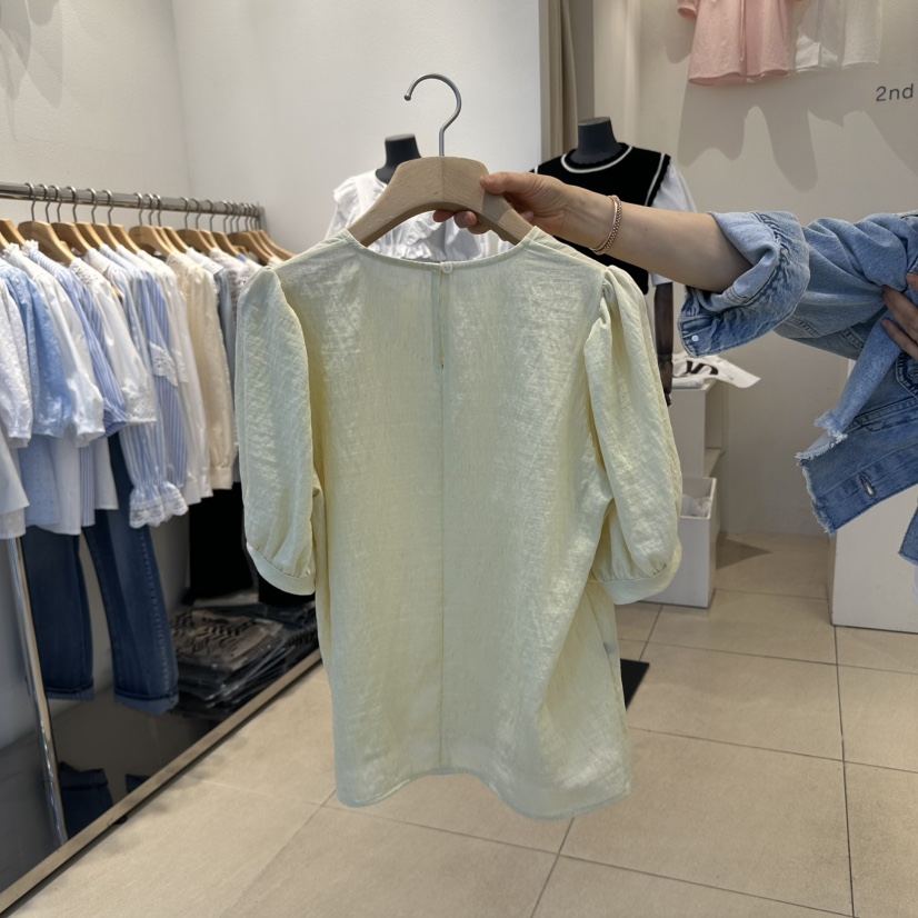 2nd B-S韓國直郵㊣女裝新品推薦25春夏休閑熱賣襯衫蕾絲衫2nd B-S襯衫/蕾絲衫