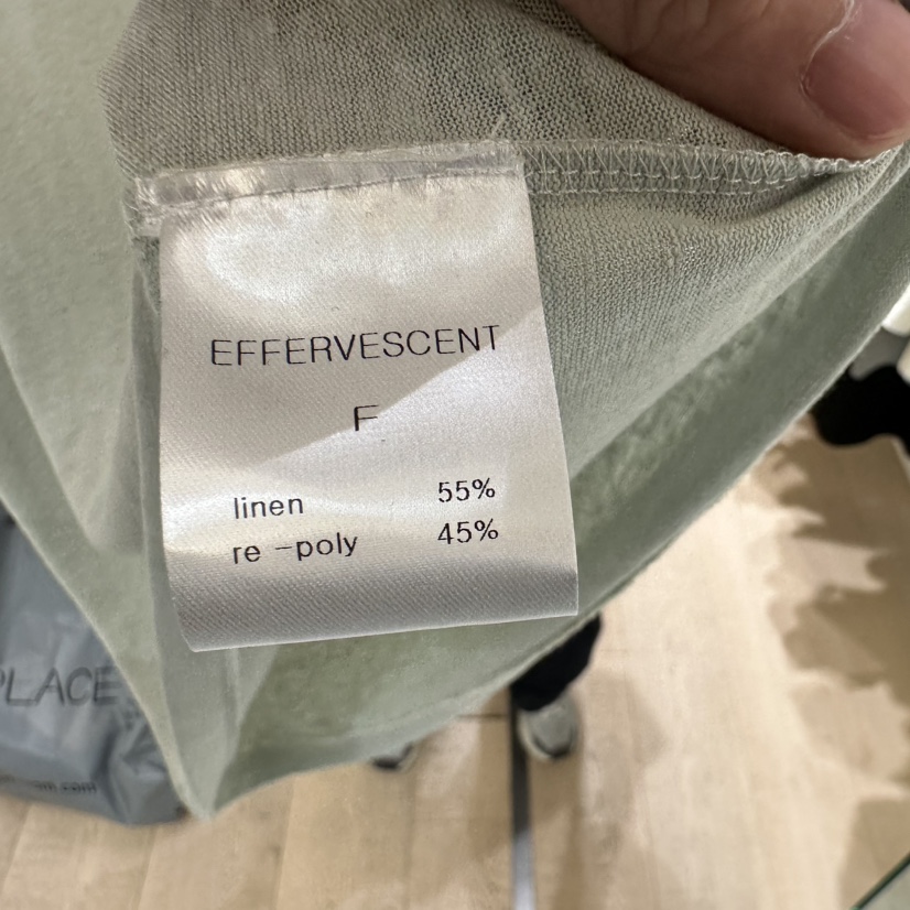 EFFERVESCENT韓國直郵㊣女裝新款休閑推薦熱賣時尚人氣T恤亞麻evc/effervescentT恤