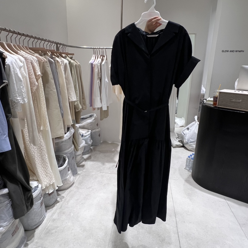 GLOW AND NYMPH韓國直郵㊣女裝新品熱賣時尚連衣裙含腰帶GLOW AND NYMPH連衣裙