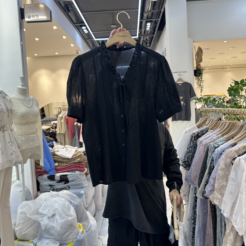 SYMPHONY韓國直郵㊣女裝新品人氣時尚熱賣25春夏襯衫蕾絲衫SYMPHONY襯衫/蕾絲衫圖色2