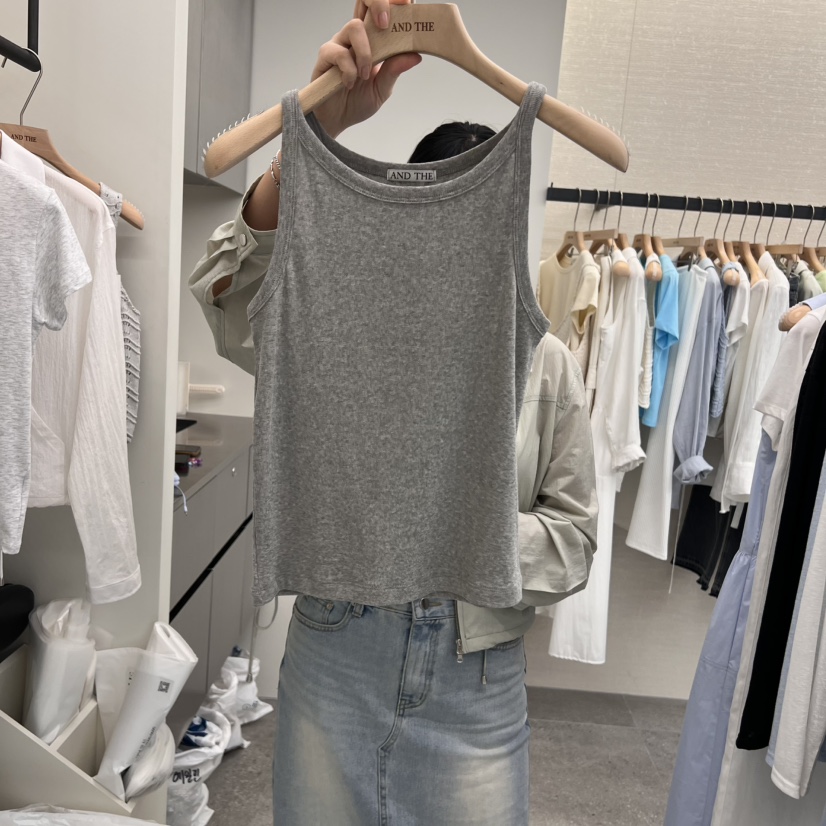 AND THE韓國㊣直郵東大門代購女裝新品人氣熱賣時尚吊帶背心AND THE吊帶/背心圖色4