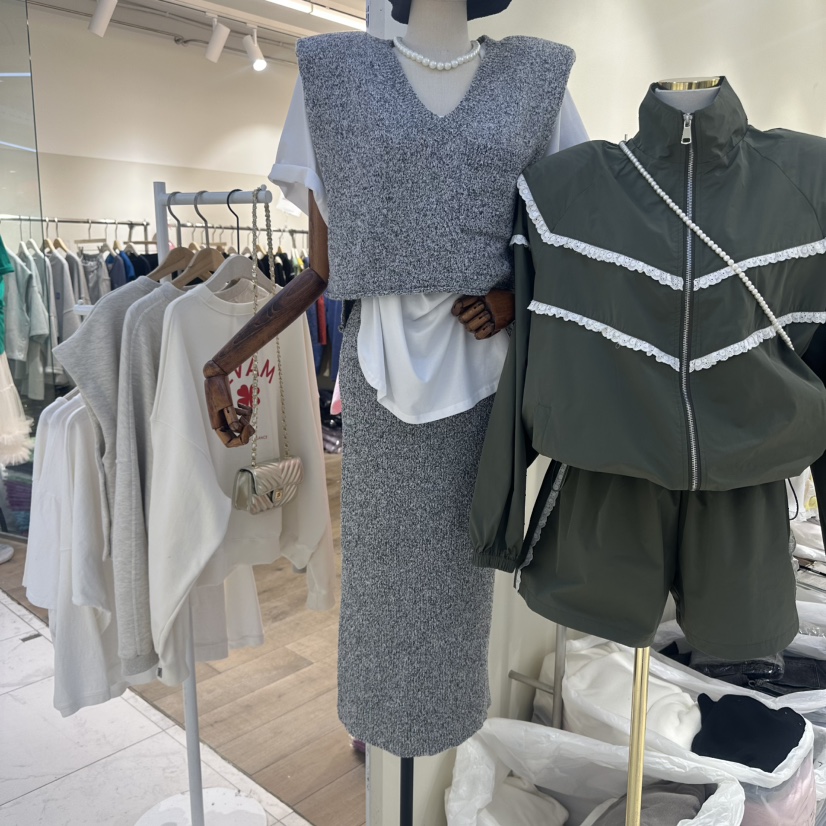 ENDOLPHIN直郵韓國代購㊣女裝新品休閑熱賣時尚人氣套裝兩件套ENDOLPHIN套裝
