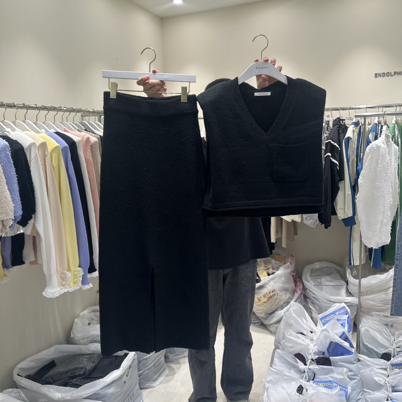 ENDOLPHIN直郵韓國代購㊣女裝新品休閑熱賣時尚人氣套裝兩件套ENDOLPHIN套裝圖色4