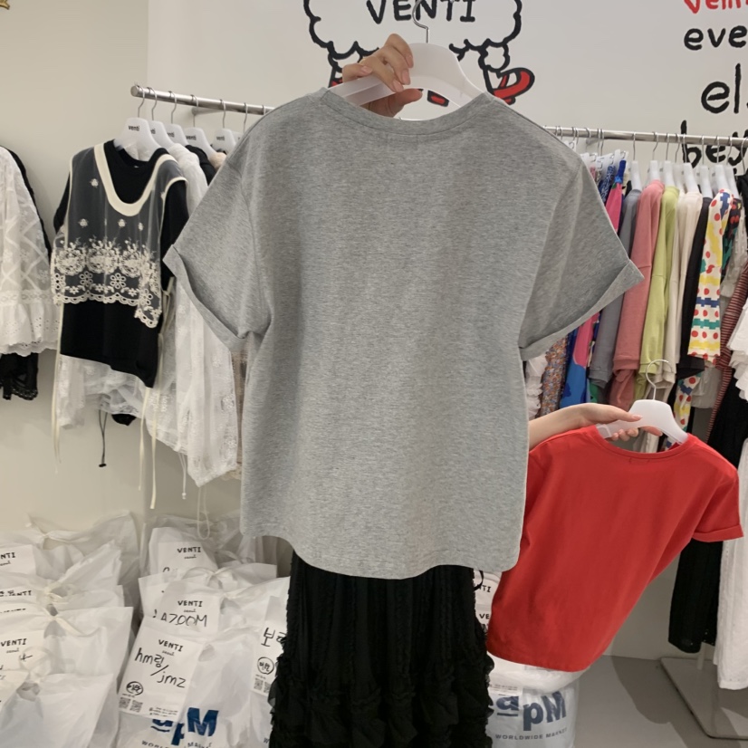 VENTI韓國㊣直郵東大門代購女裝新品25春夏休閑推薦熱賣T恤VENTIT恤
