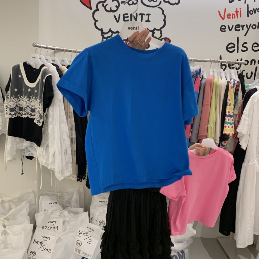 VENTI韓國㊣直郵東大門代購女裝新品25春夏休閑推薦熱賣T恤VENTIT恤圖色6