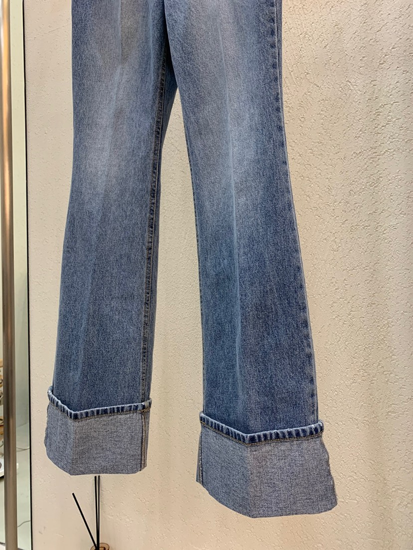 LIGHT AND SALT直郵韓國代購㊣女裝新品休閑25春夏牛仔褲喇叭LIGHT AND SALT牛仔褲