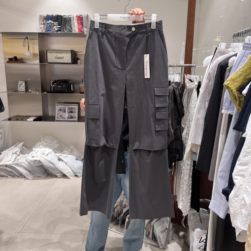 TEMPTING韓國㊣直郵東大門代購女裝新款時尚熱賣休閑褲口袋TEMPTING休閑褲圖色2