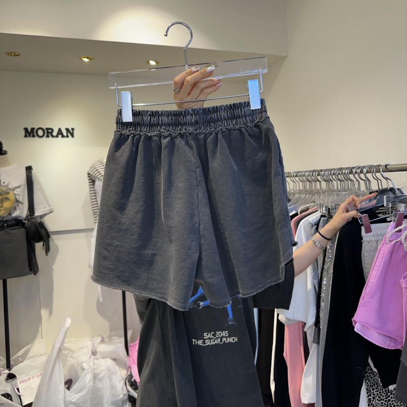 MORAN韓國直郵㊣東大門實拍女裝新款25春夏時尚休閑熱賣短褲MORAN/MOSCO短褲