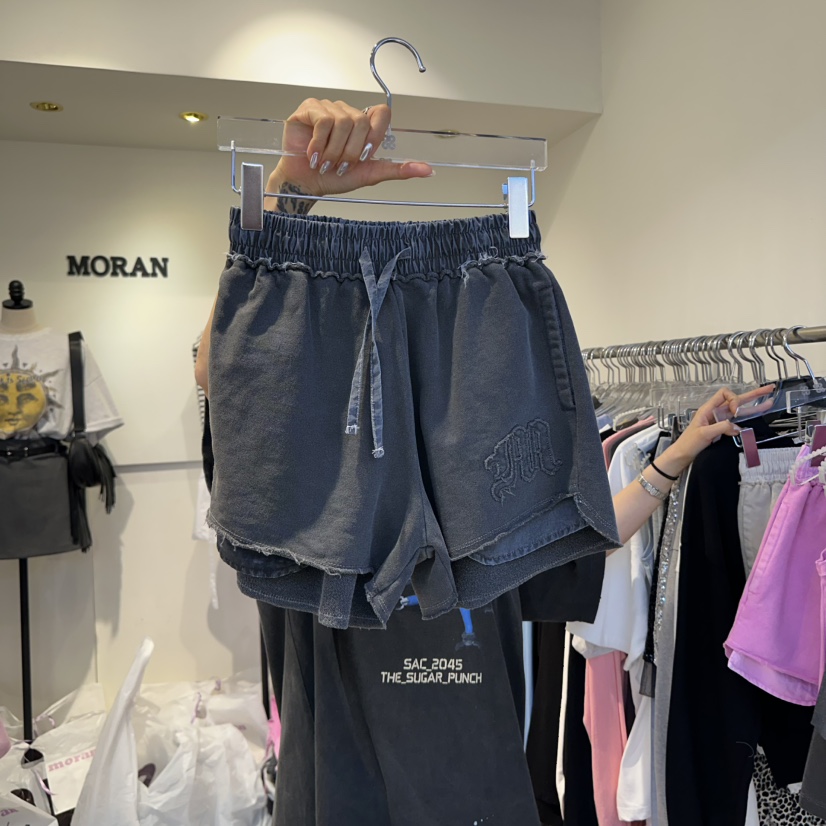 MORAN韓國直郵㊣東大門實拍女裝新款25春夏時尚休閑熱賣短褲MORAN/MOSCO短褲圖色3