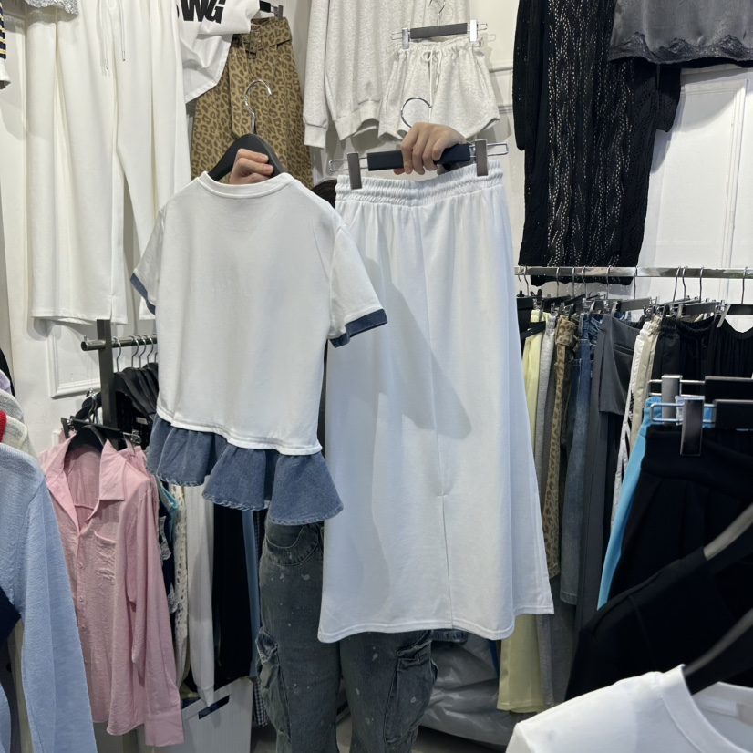 APPLE TOMATO韓國直郵㊣女裝新品25春夏推薦人氣套裝兩件套APPLE TOMATO套裝
