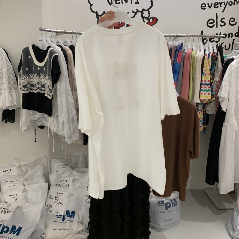 VENTI韓國直郵㊣東大門實拍女裝新款休閑25春夏人氣T恤史努比VENTIT恤