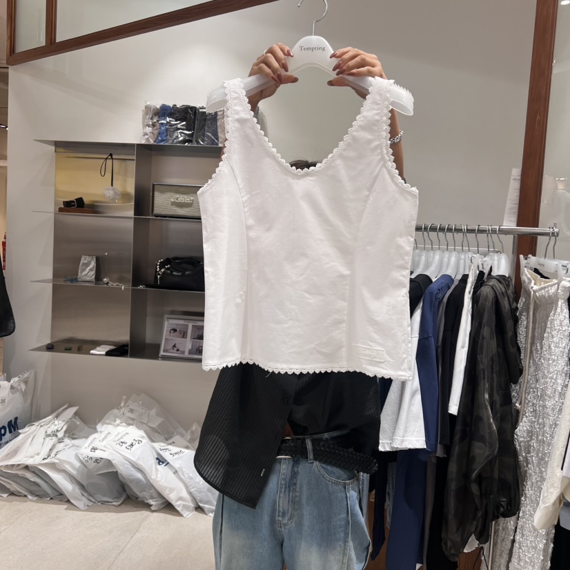 TEMPTING韓國直郵㊣東大門實拍女裝新款推薦時尚吊帶背心蕾絲TEMPTING吊帶/背心圖色2