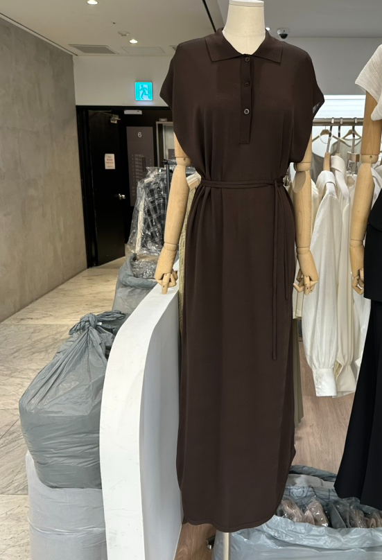 LEWIN韓國㊣直郵東大門代購女裝新品25春夏推薦連衣裙含腰帶LEWIN連衣裙圖色2