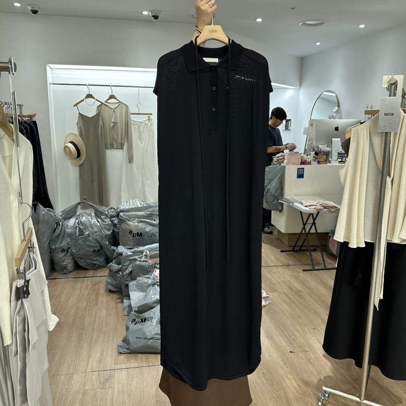 LEWIN韓國㊣直郵東大門代購女裝新品25春夏推薦連衣裙含腰帶LEWIN連衣裙圖色3