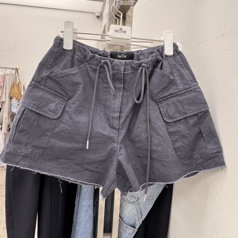 BREATHE直郵韓國代購㊣女裝新款休閑熱賣推薦25春夏短褲工裝BREATHE短褲圖色1
