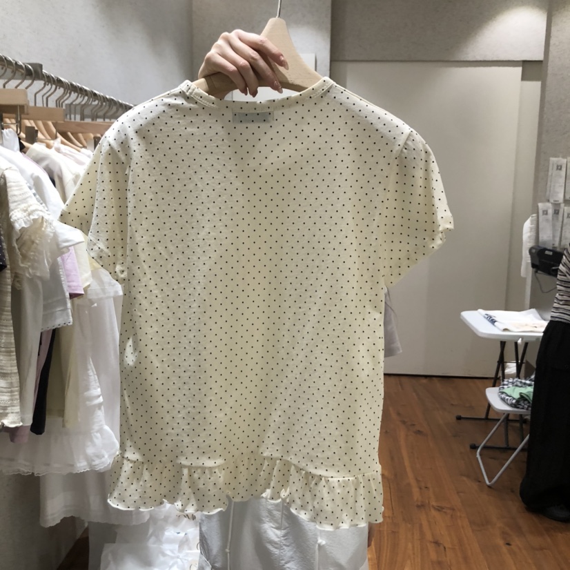 COMELY直郵韓國代購㊣女裝新款人氣熱賣推薦時尚休閑T恤荷葉邊COMELYT恤