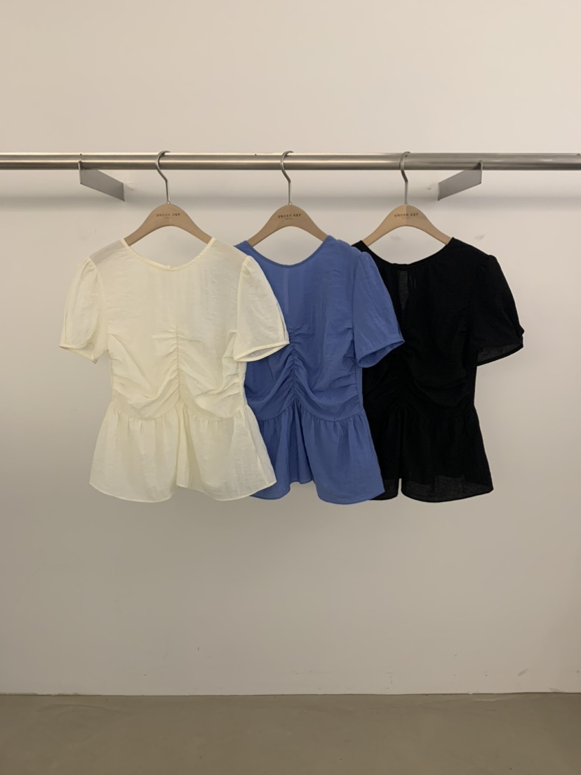 UNDER KEY韓國直郵㊣東大門實拍女裝新品時尚襯衫蕾絲衫亞麻UNDER KEY襯衫/蕾絲衫