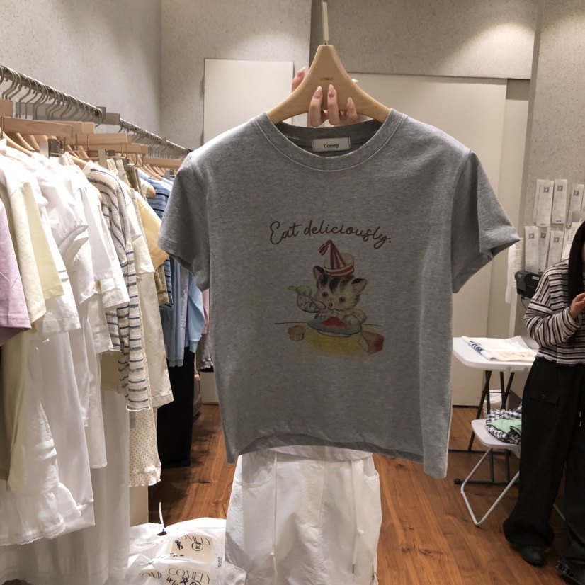 COMELY直郵韓國代購㊣女裝新款時尚人氣熱賣休閑25春夏推薦T恤COMELYT恤
