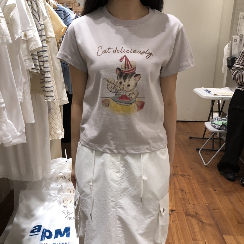 COMELY直郵韓國代購㊣女裝新款時尚人氣熱賣休閑25春夏推薦T恤COMELYT恤圖色3