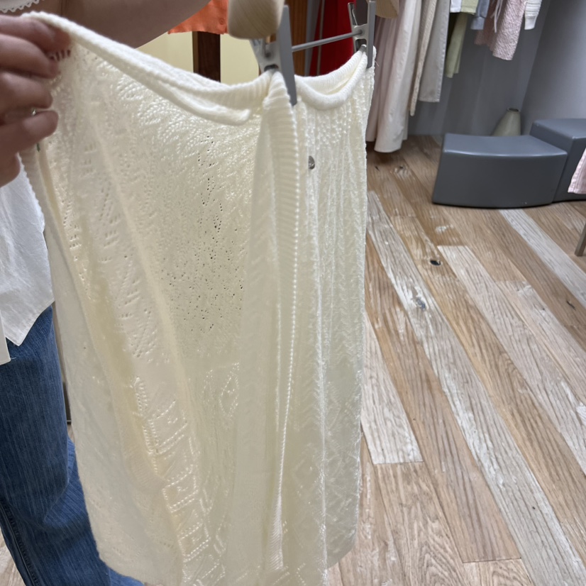 THEPLAN韓國㊣直郵東大門代購女裝新品25春夏半身裙中短裙鉤針編織披肩THE PLAN半身裙/中短裙