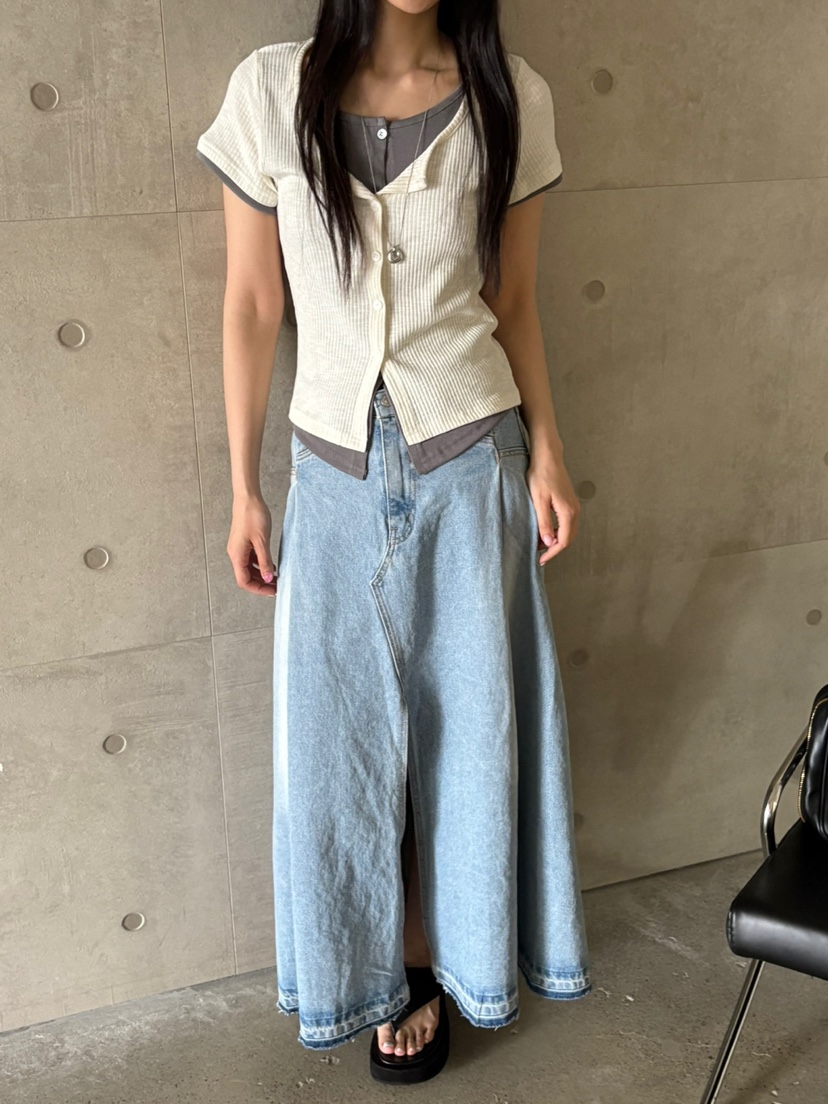 Verbena韓國㊣直郵東大門代購女裝新款推薦針織衫假兩件開衫Verbena針織衫