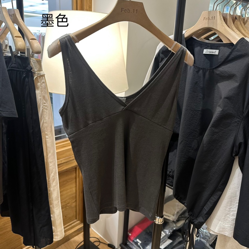 FEBRUARY 11直郵韓國代購㊣女裝新款時尚熱賣25春夏吊帶背心FEBRUARY11吊帶/背心圖色4
