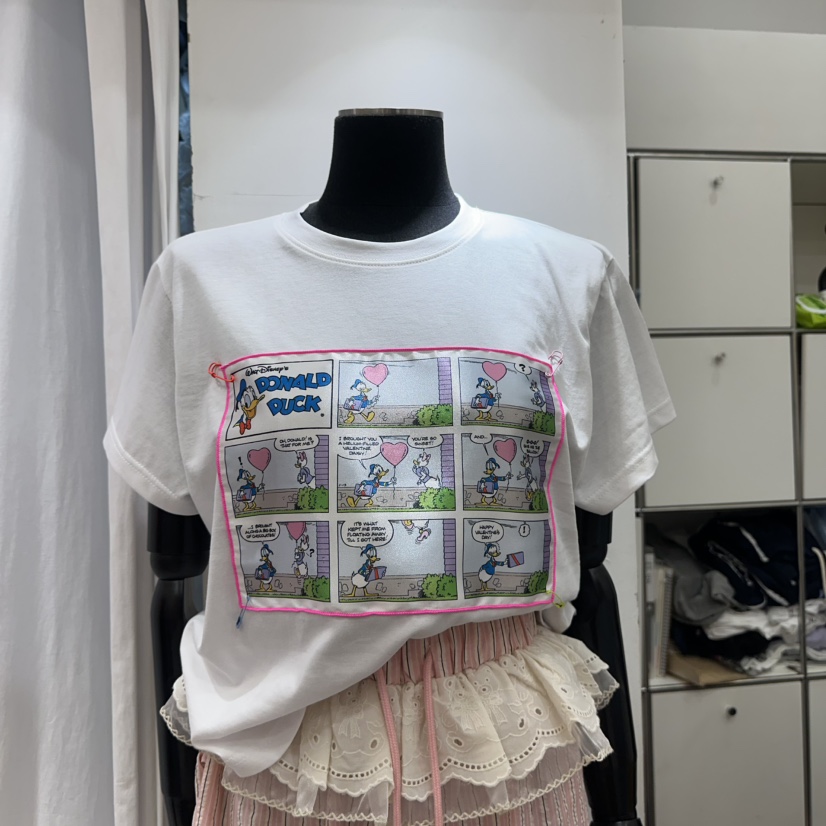 DE LINE直郵韓國代購㊣女裝新品休閑25春夏推薦熱賣人氣T恤DE LINET恤