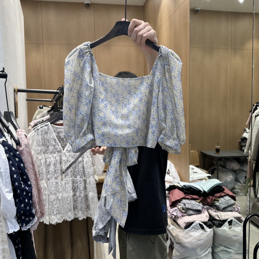 TRIPLE SEVEN直郵韓國代購㊣女裝新品熱賣休閑時尚襯衫蕾絲衫TRIPLE SEVEN襯衫/蕾絲衫圖色2
