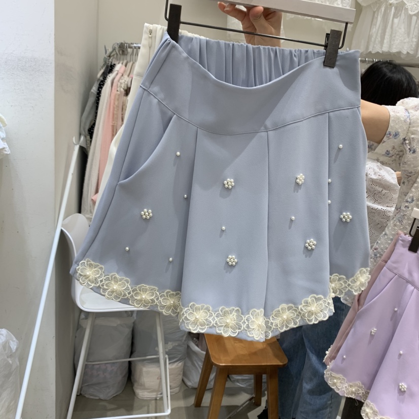 YARD韓國直郵㊣東大門實拍女裝新品時尚25春夏休閑短褲蕾絲YARD短褲