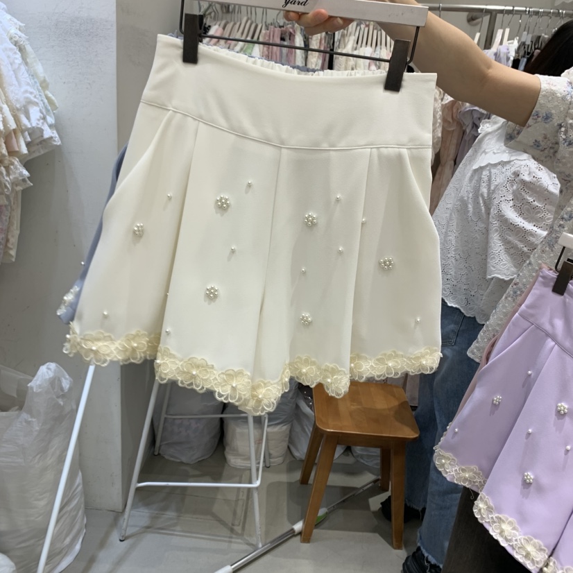 YARD韓國直郵㊣東大門實拍女裝新品時尚25春夏休閑短褲蕾絲YARD短褲圖色2