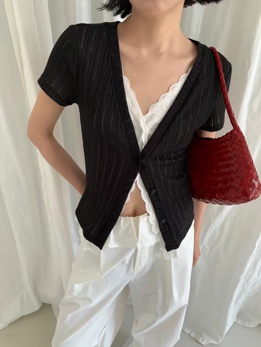 SYMBOL韓國㊣直郵東大門代購女裝新款25春夏時尚針織衫開衫SYMBOL針織衫圖色2