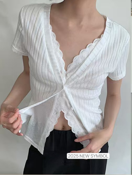 SYMBOL韓國㊣直郵東大門代購女裝新款25春夏時尚針織衫開衫SYMBOL針織衫圖色3