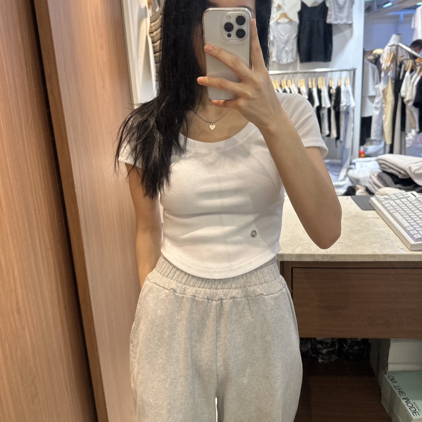 ON THE MODE直郵韓國代購㊣女裝新品25春夏時尚推薦休閑T恤ON THE MODET恤