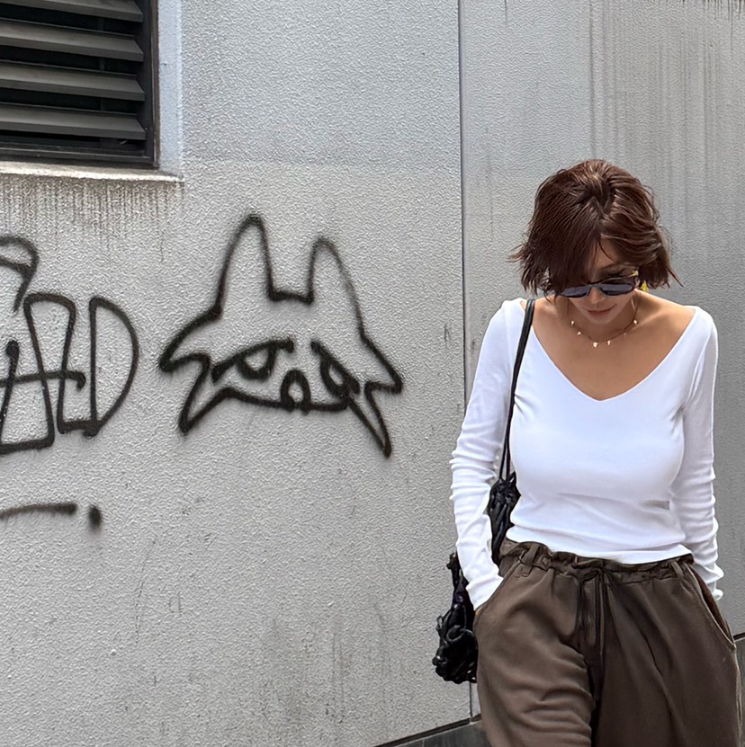 PARIS MATCH韓國㊣直郵東大門代購女裝新品時尚人氣長袖T恤PARIS MATCH長袖T恤