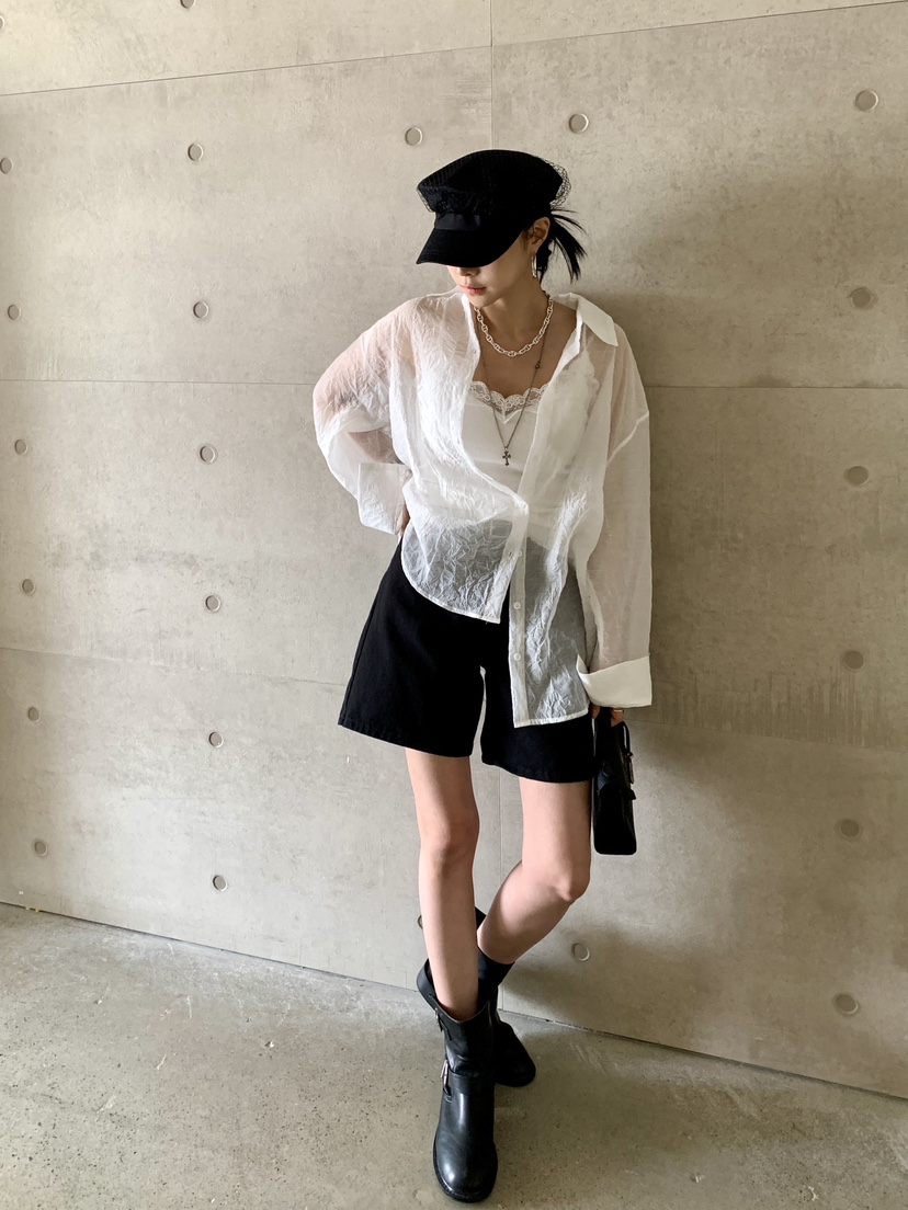 DAVICHI韓國直郵㊣女裝新款休閑熱賣25春夏短褲含隨機腰帶棉質DAVICHI短褲