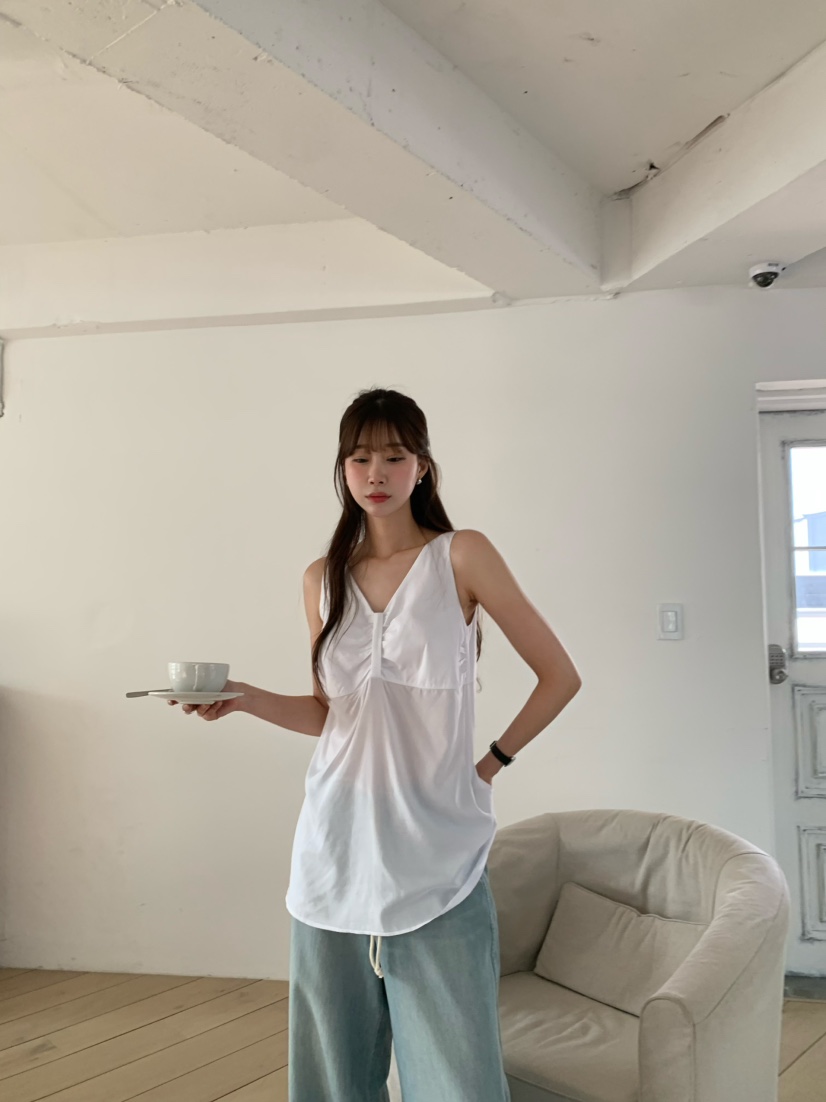 ALATE韓國㊣直郵東大門代購女裝新品熱賣人氣推薦吊帶背心亞麻LEGACY吊帶/背心