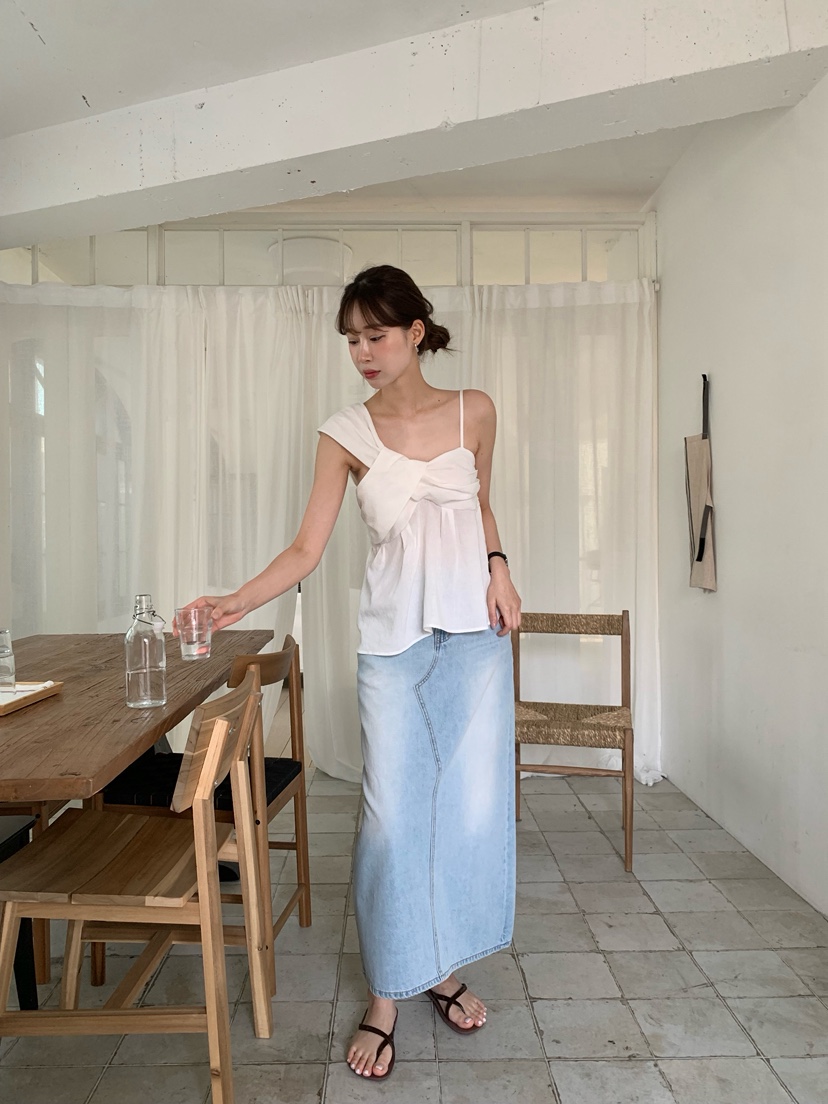 ALATE韓國㊣直郵東大門代購女裝新品熱賣人氣推薦吊帶背心亞麻LEGACY吊帶/背心
