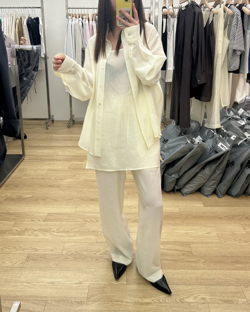 UTRE韓國㊣直郵東大門代購女裝新品25春夏推薦休閑休閑褲透明UTRE休閑褲