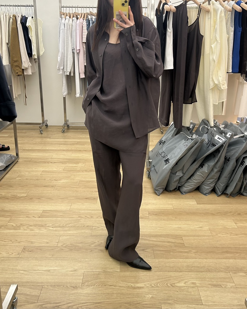 UTRE韓國㊣直郵東大門代購女裝新品25春夏推薦休閑休閑褲透明UTRE休閑褲